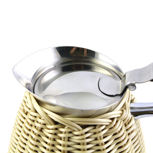 zhu tu 05 3 600x600 - Woven Rattan  stainless steel water jug  for tea or cold water