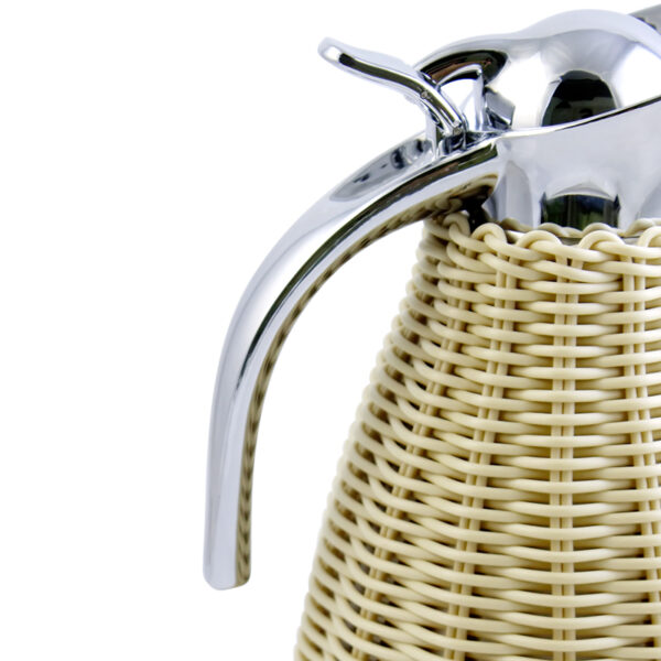 zhu tu 07 3 600x600 - Woven Rattan 1.5l Stainless Steel Pour Over Coffee Tea Thermal Vacuum Jug Flask